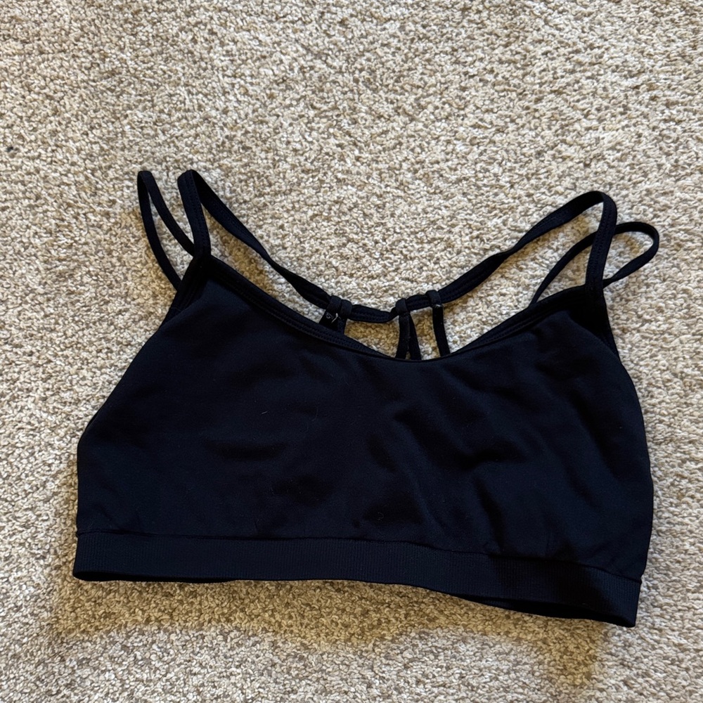 Women's Fabletics Black Strappy Bralette